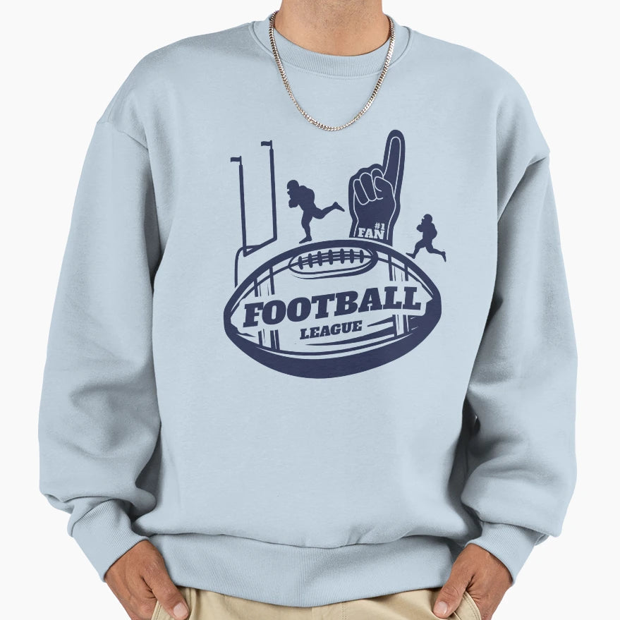 Football League 1 Fan Large Sweatshirt - Casual Everyday Wear Men Women - T-Shirt, Sweatshirt, Hoodie