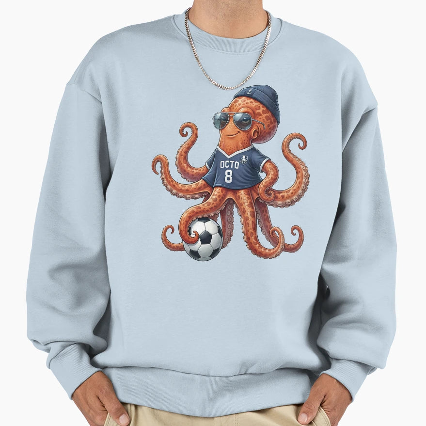 Octopus Plays Football Sweatshirt - Novelty Apparel Unisex - T-Shirt, Sweatshirt, Hoodie