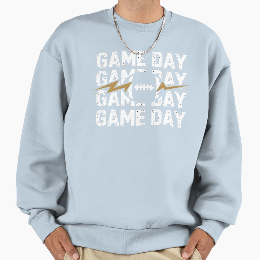 Game Day Football Bold And Sporty T-Shirt - Custom Art Print for Adults - T-Shirt, Sweatshirt, Hoodie