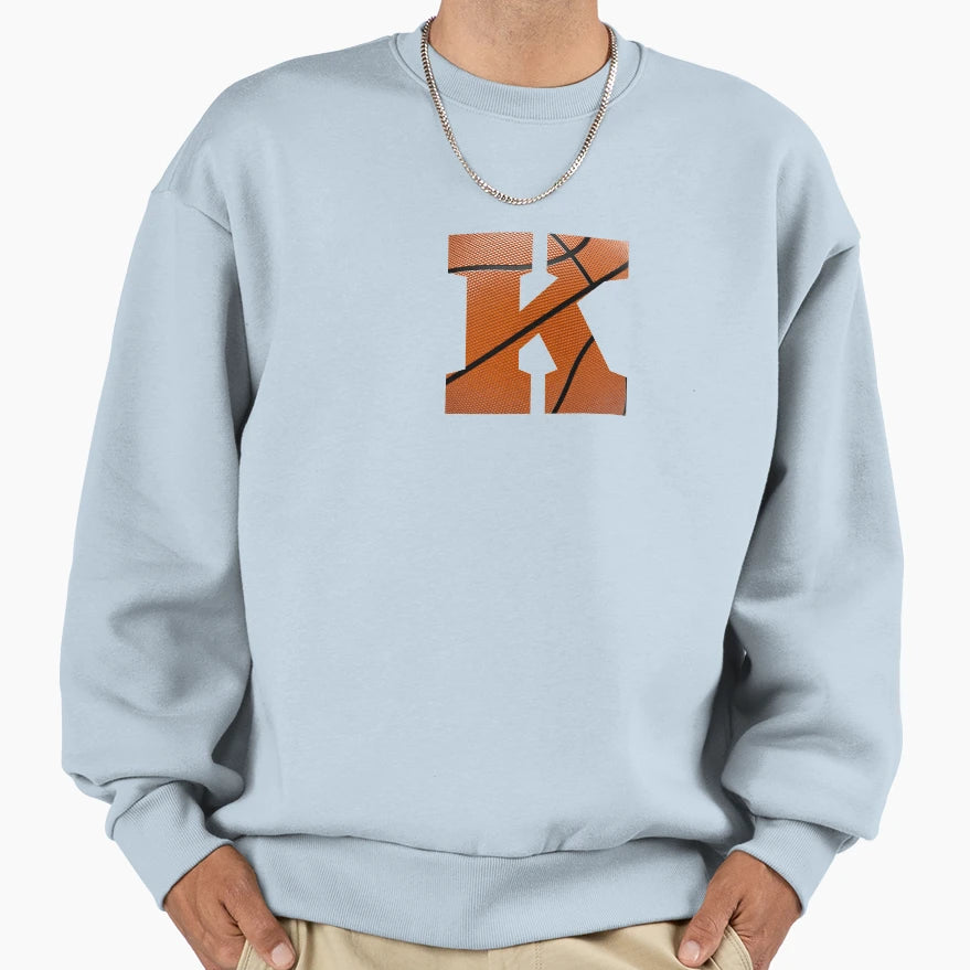 Personalized Basketball Monogram Sweatshirt - Custom Art Print for Adults - T-Shirt, Sweatshirt, Hoodie