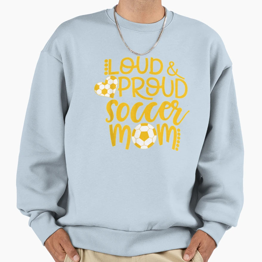 Gold And White Loud And Proud Sweatshirt - Custom Art Print Men Women - T-Shirt, Sweatshirt, Hoodie