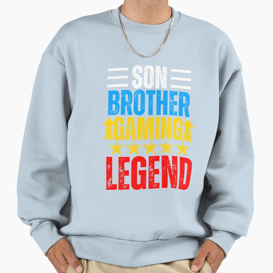 Gamer Gift Son Brother Gaming Sweatshirt - Aesthetic Graphic Men Women - T-Shirt, Sweatshirt, Hoodie