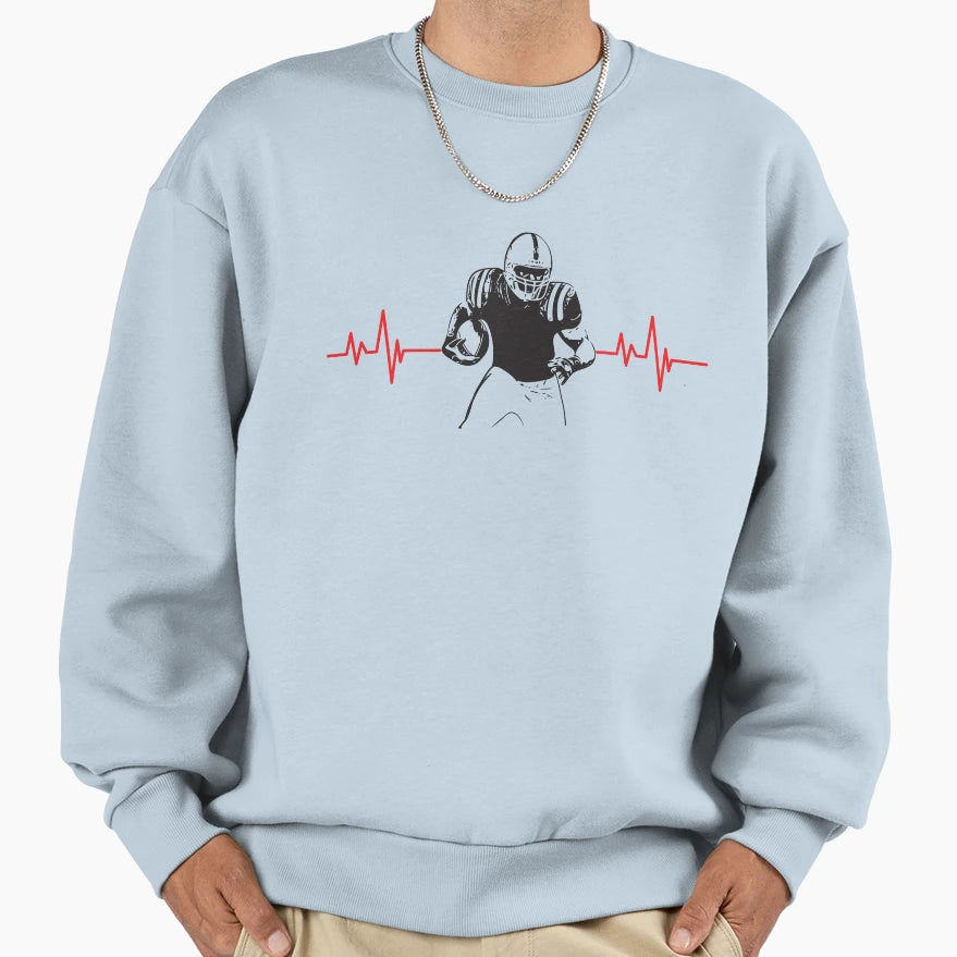 Football Fan Pulse Sweatshirt - Casual Everyday Wear Unisex - T-Shirt, Sweatshirt, Hoodie