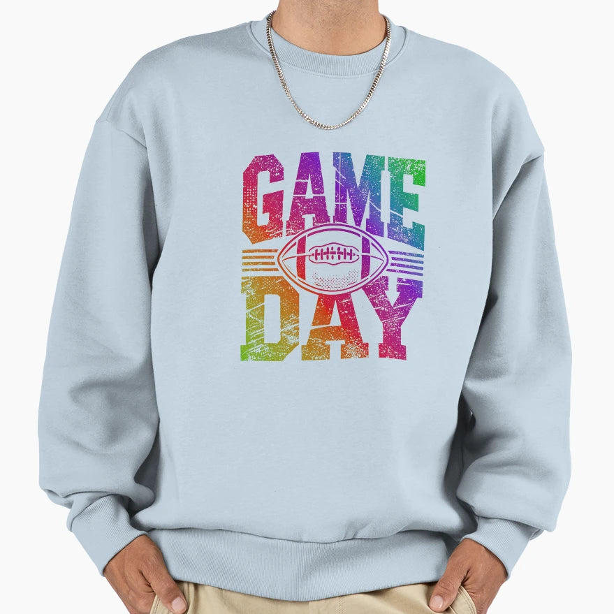 Game Day Football Grunge Sweatshirt - Unique Graphic for Adults - T-Shirt, Sweatshirt, Hoodie