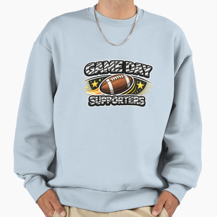 Game Day Supporters Zebra Sweatshirt - Fun Novelty Design for Adults - T-Shirt, Sweatshirt, Hoodie