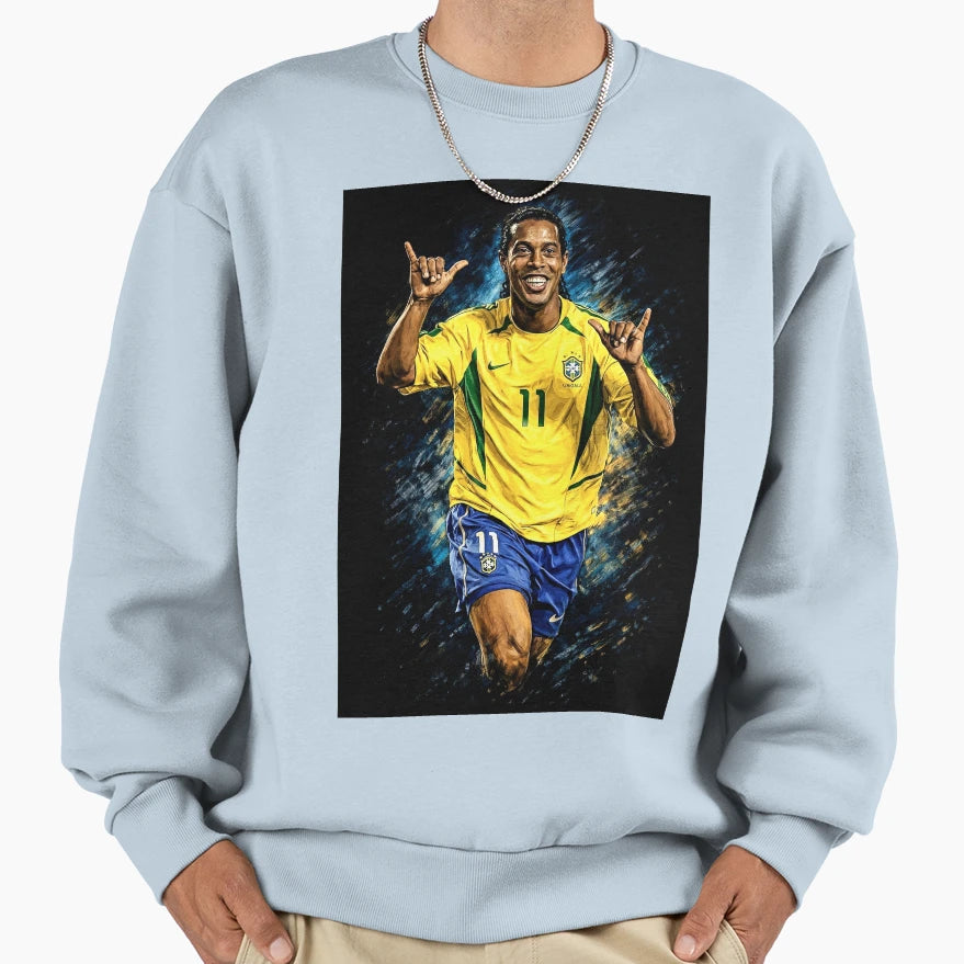 Ronaldinho R10 Football Legend Sweatshirt - Graphic Print Men Women - T-Shirt, Sweatshirt, Hoodie