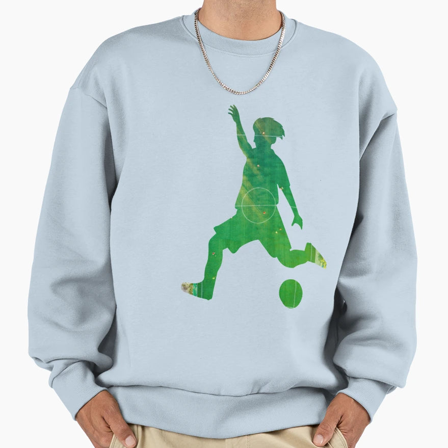 Soccer Player And Ball Football Sweatshirt - Streetwear Style Men Women - T-Shirt, Sweatshirt, Hoodie