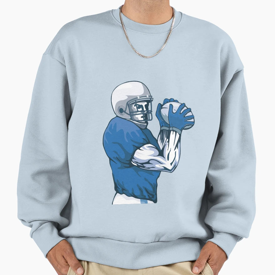 Football Player Sweatshirt - Aesthetic Graphic Unisex - T-Shirt, Sweatshirt, Hoodie