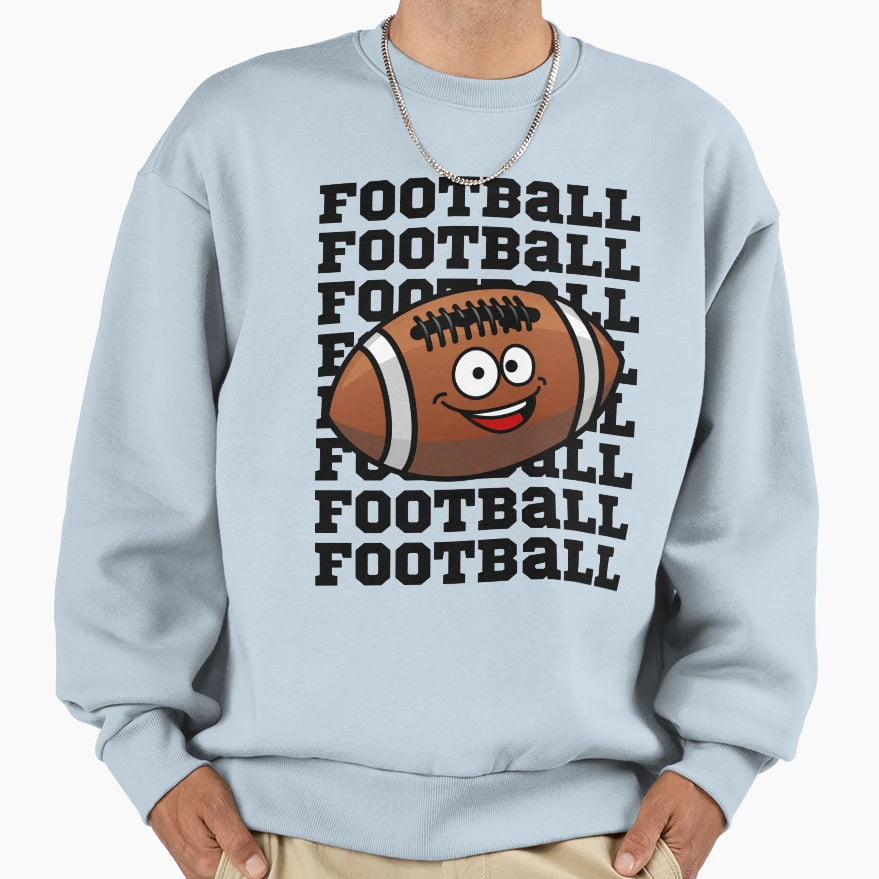 Funny Kawaii Football Sweatshirt - Trendy Graphic for Adults - T-Shirt, Sweatshirt, Hoodie