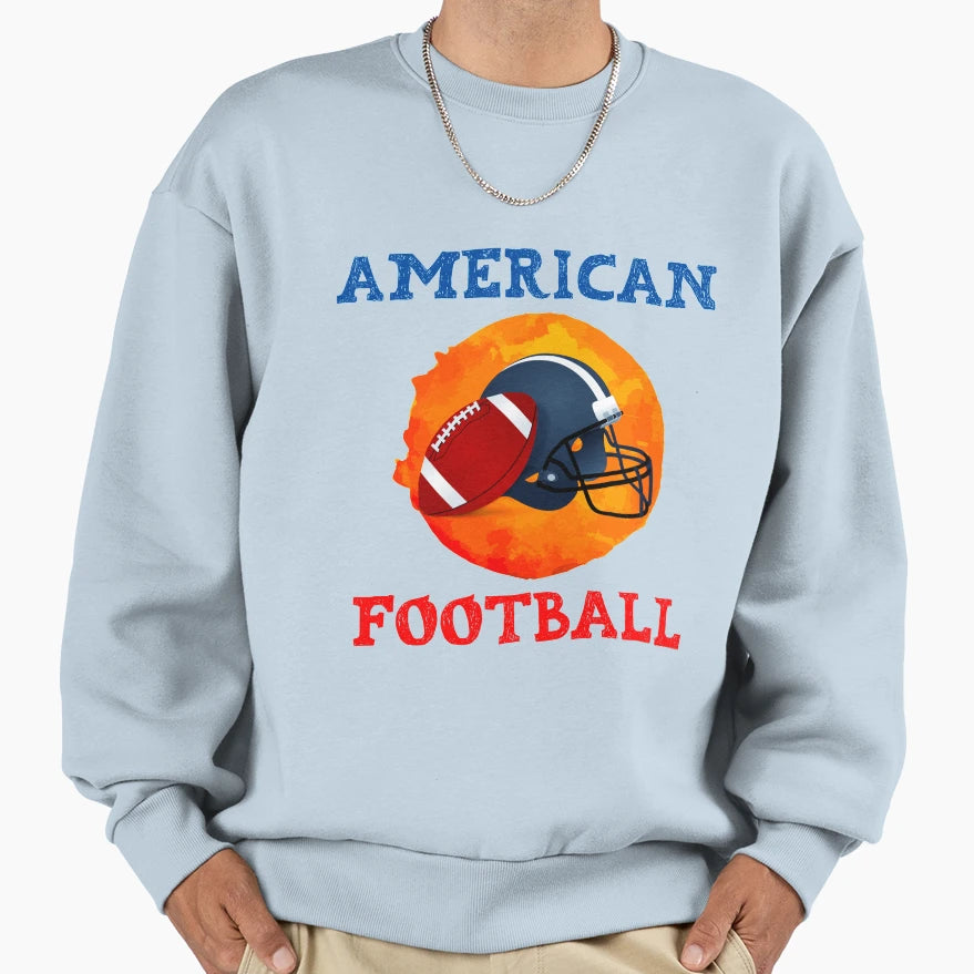 American Football Usa America Sweatshirt - Minimalist Print Men Women - T-Shirt, Sweatshirt, Hoodie