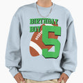 5Th Birthday Football Art 5 Year Old Sweatshirt - Graphic Print Unisex - T-Shirt, Sweatshirt, Hoodie