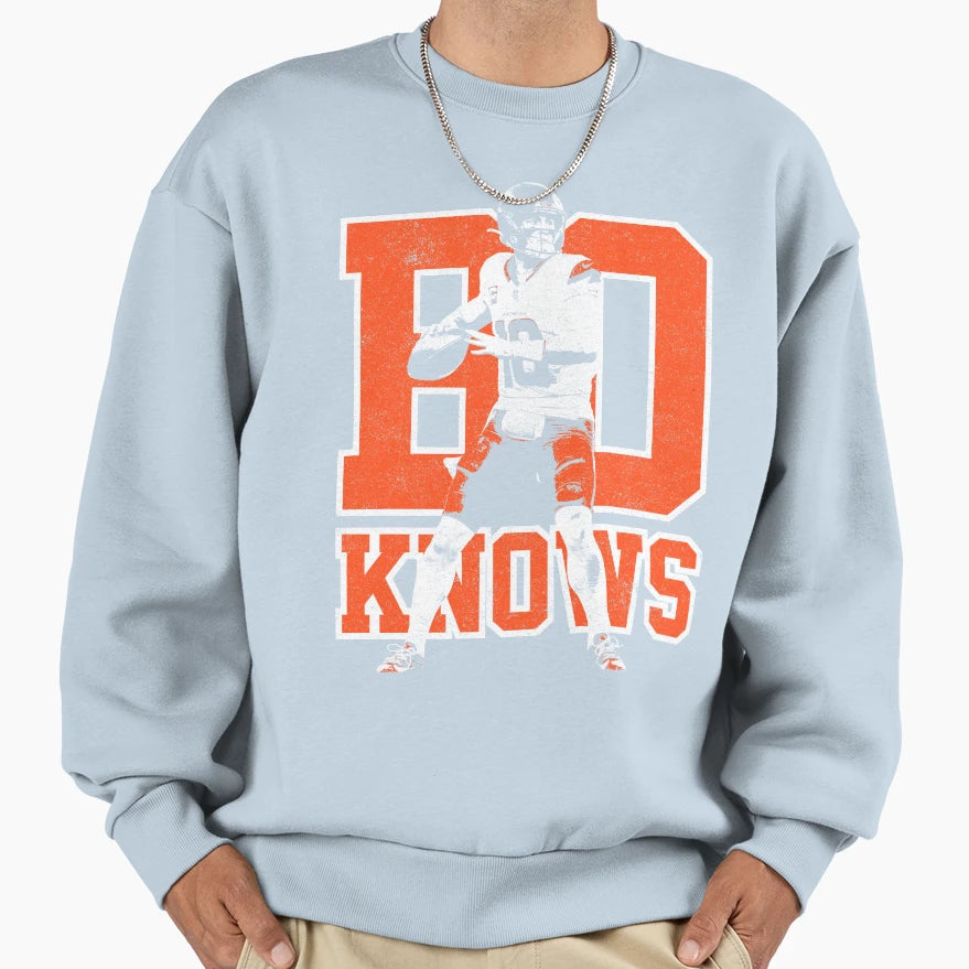 Bo Knows Bo Nix Sweatshirt - Aesthetic Graphic Unisex - T-Shirt, Sweatshirt, Hoodie