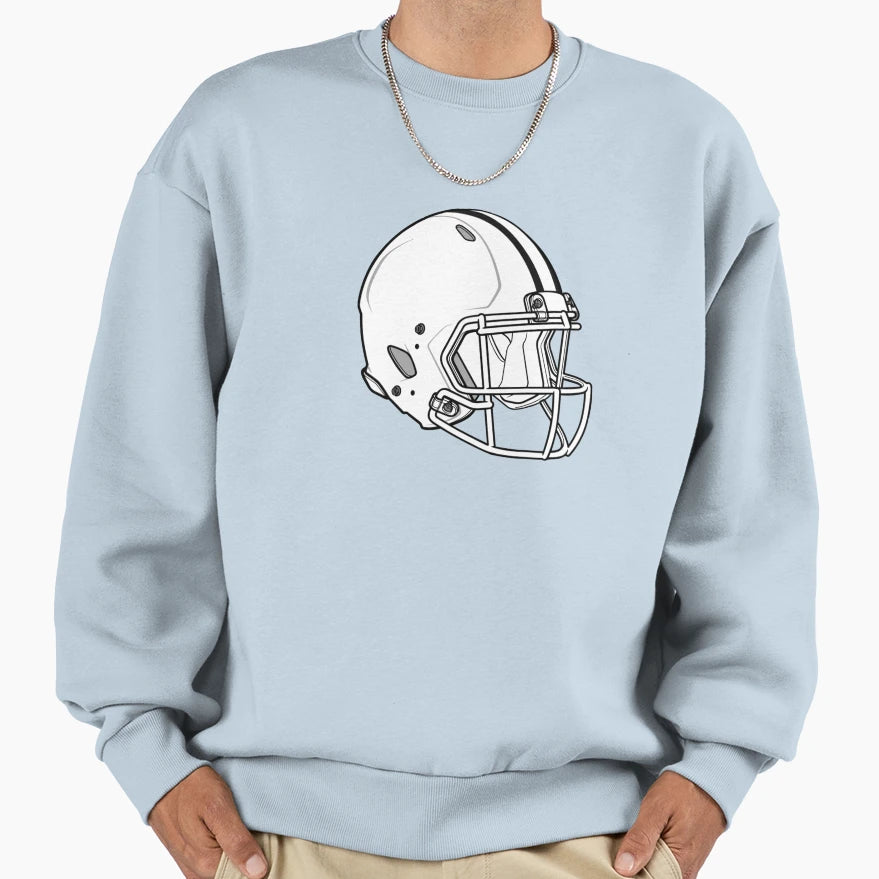 Football Helmet Sweatshirt - Minimalist Print for Adults - T-Shirt, Sweatshirt, Hoodie