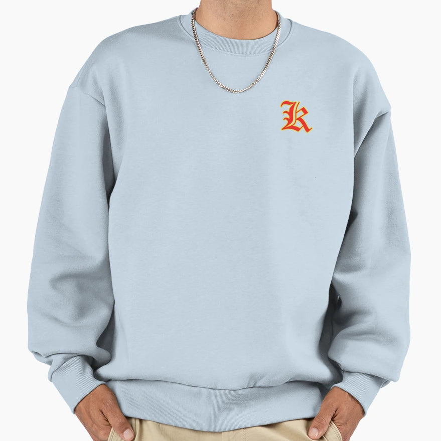 Letter K Old English Font Sweatshirt - Fun Novelty Design Unisex - T-Shirt, Sweatshirt, Hoodie