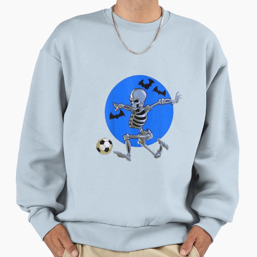 Soccer Skeleton Halloween Soccer Sweatshirt - Fun Novelty Design Unisex - T-Shirt, Sweatshirt, Hoodie