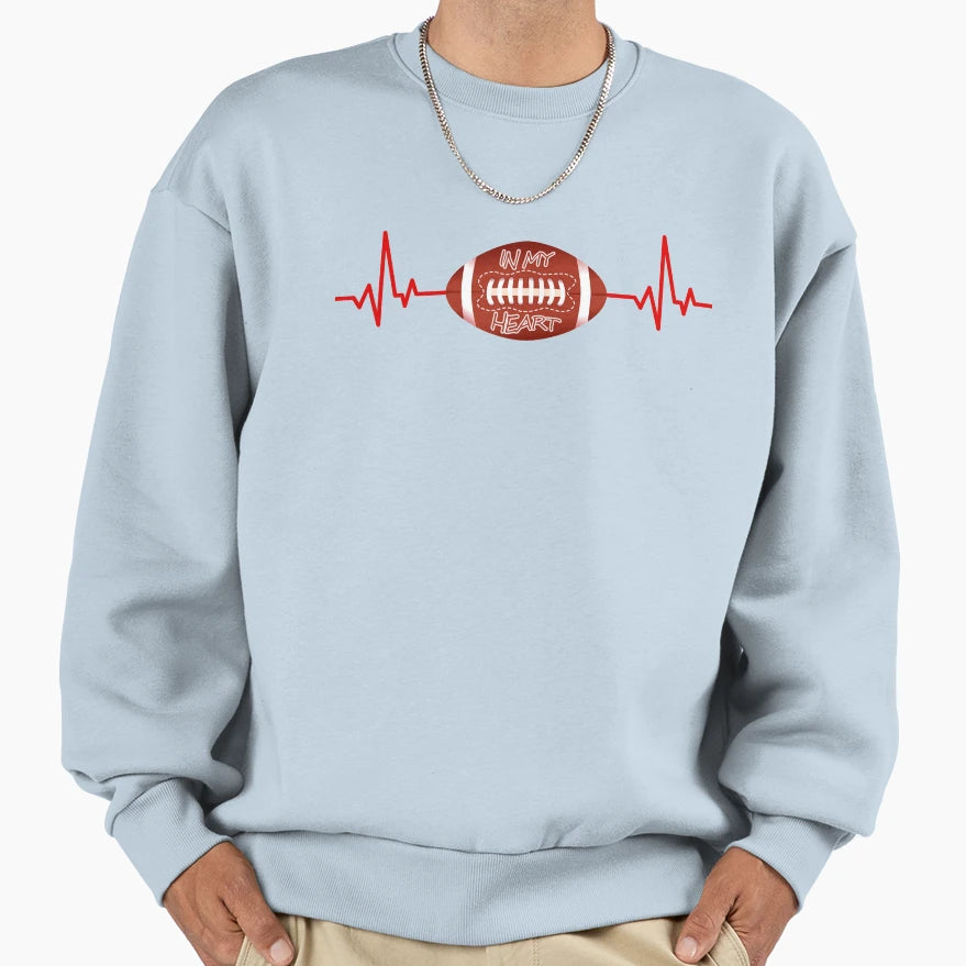 Rugby My Heart Sweatshirt - Casual Everyday Wear Unisex - T-Shirt, Sweatshirt, Hoodie