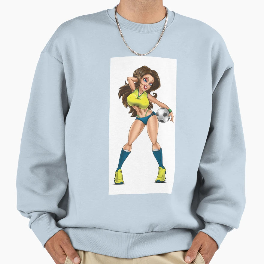 Sexy Brazilian Football Sweatshirt - Fun Novelty Design Men Women - T-Shirt, Sweatshirt, Hoodie