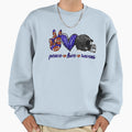 Peace Love Ravens Football Team Sweatshirt - Streetwear Style Unisex - T-Shirt, Sweatshirt, Hoodie
