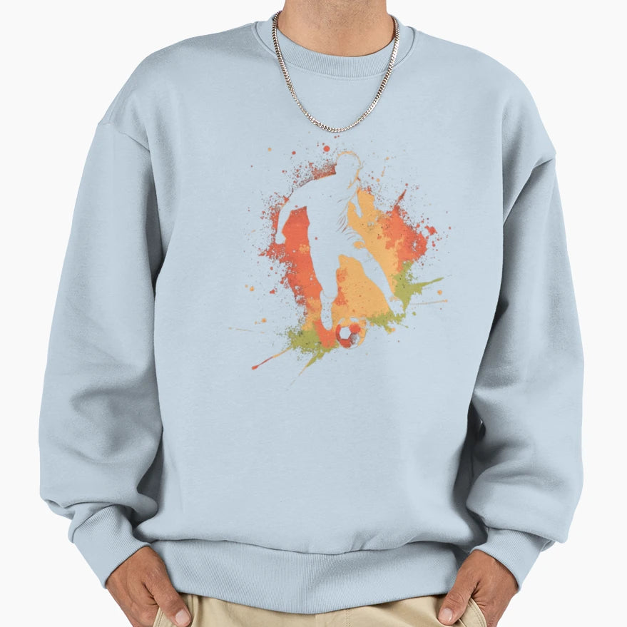 Soccer Splash Art Soccer Player Sweatshirt - Graphic Print Men Women - T-Shirt, Sweatshirt, Hoodie