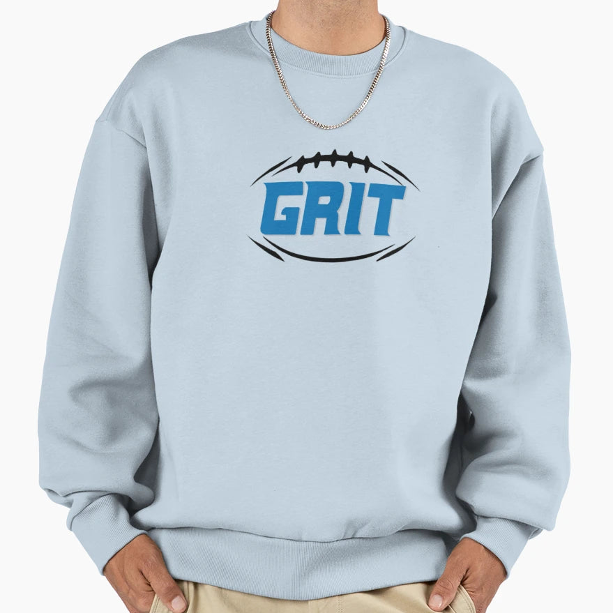 Grit Football Sweatshirt - Casual Everyday Wear Men Women - T-Shirt, Sweatshirt, Hoodie