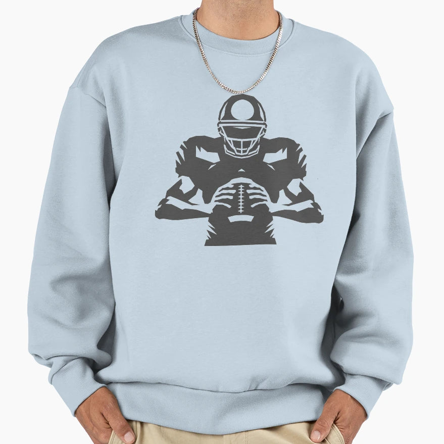 Football Player Sweatshirt - Graphic Print Men Women - T-Shirt, Sweatshirt, Hoodie