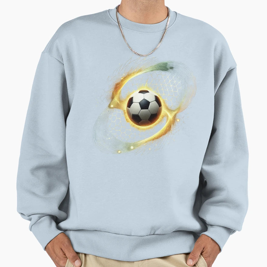 Football Soccer Pulse Golden Sweatshirt - Minimalist Print for Adults - T-Shirt, Sweatshirt, Hoodie