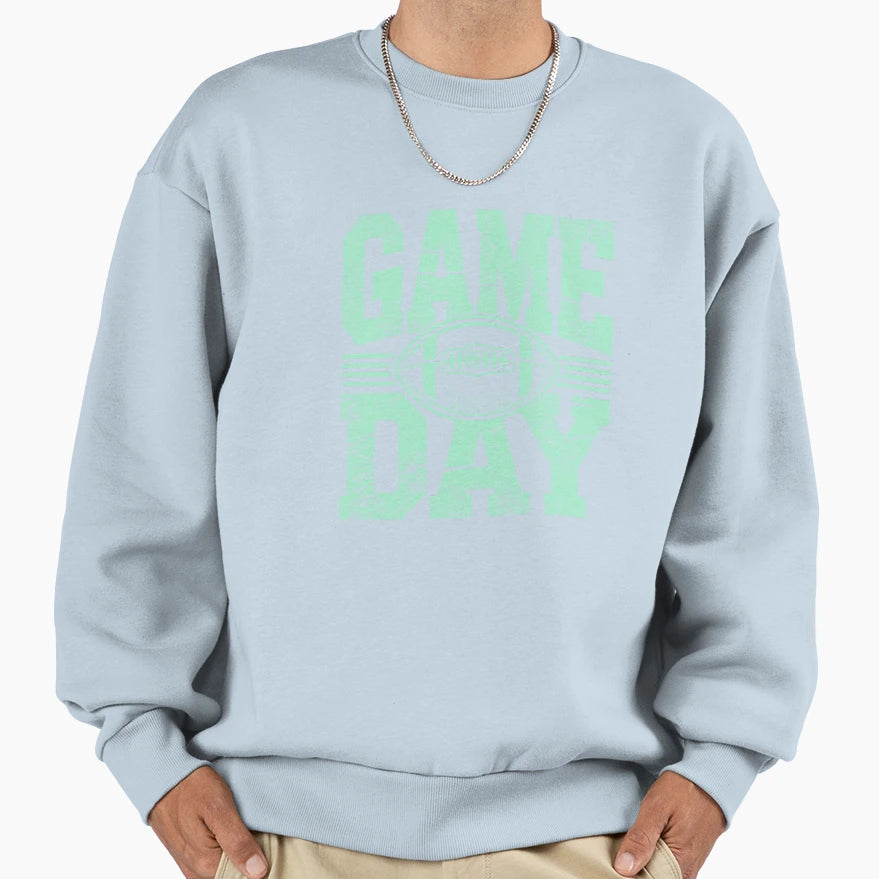Game Day Football Grunge Sweatshirt - Trendy Graphic for Adults - T-Shirt, Sweatshirt, Hoodie