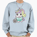 Kawaii Football Unicorn Soccer Sport Sweatshirt - Minimalist Print Unisex - T-Shirt, Sweatshirt, Hoodie