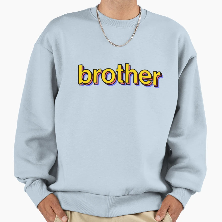 Brother Bright Family Colorful Sweatshirt - Graphic Print Men Women - T-Shirt, Sweatshirt, Hoodie