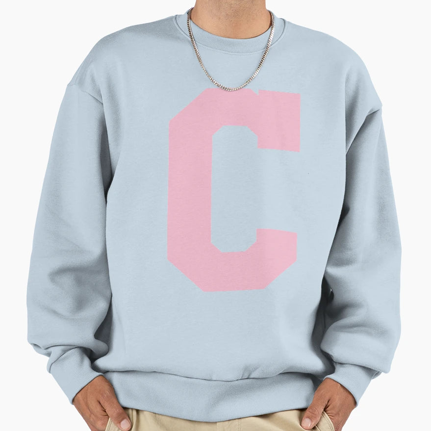 Alphabet Rose C Sports Letter C Sweatshirt - Minimalist Print for Adults - T-Shirt, Sweatshirt, Hoodie