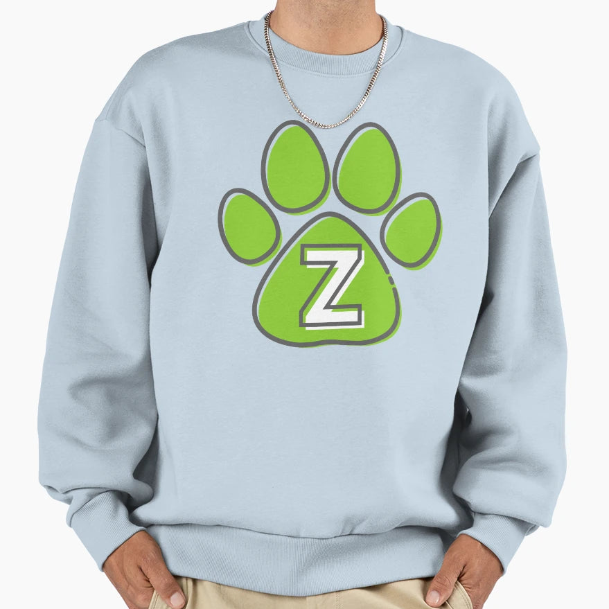 Green Paw Monogram Z Sweatshirt - Novelty Apparel Men Women - T-Shirt, Sweatshirt, Hoodie