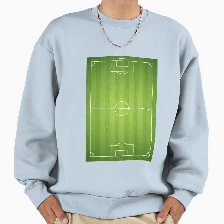 Football Pitch Sweatshirt - Graphic Print Unisex - T-Shirt, Sweatshirt, Hoodie
