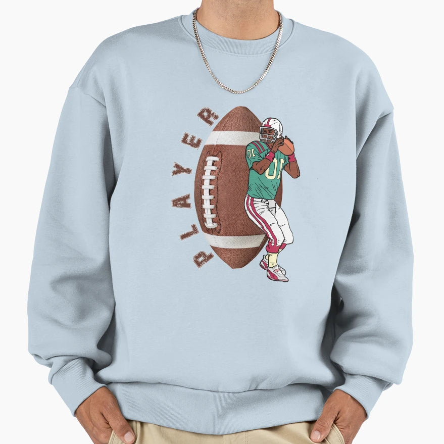 Football Player American Football T-Shirt - Minimalist Print Unisex - T-Shirt, Sweatshirt, Hoodie