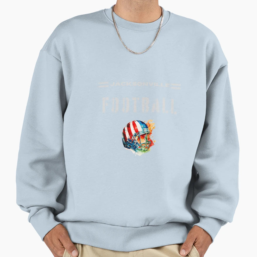 Jacksonville Football Usa Flag Helmet Sweatshirt - Graphic Print for Adults - T-Shirt, Sweatshirt, Hoodie