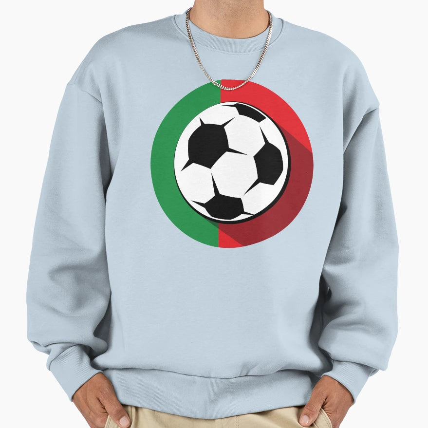 Portugal Team Soccer Fire Ball Sweatshirt - Minimalist Print Unisex - T-Shirt, Sweatshirt, Hoodie