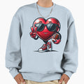 Heart American Football Valentines T-Shirt - Aesthetic Graphic for Adults - T-Shirt, Sweatshirt, Hoodie