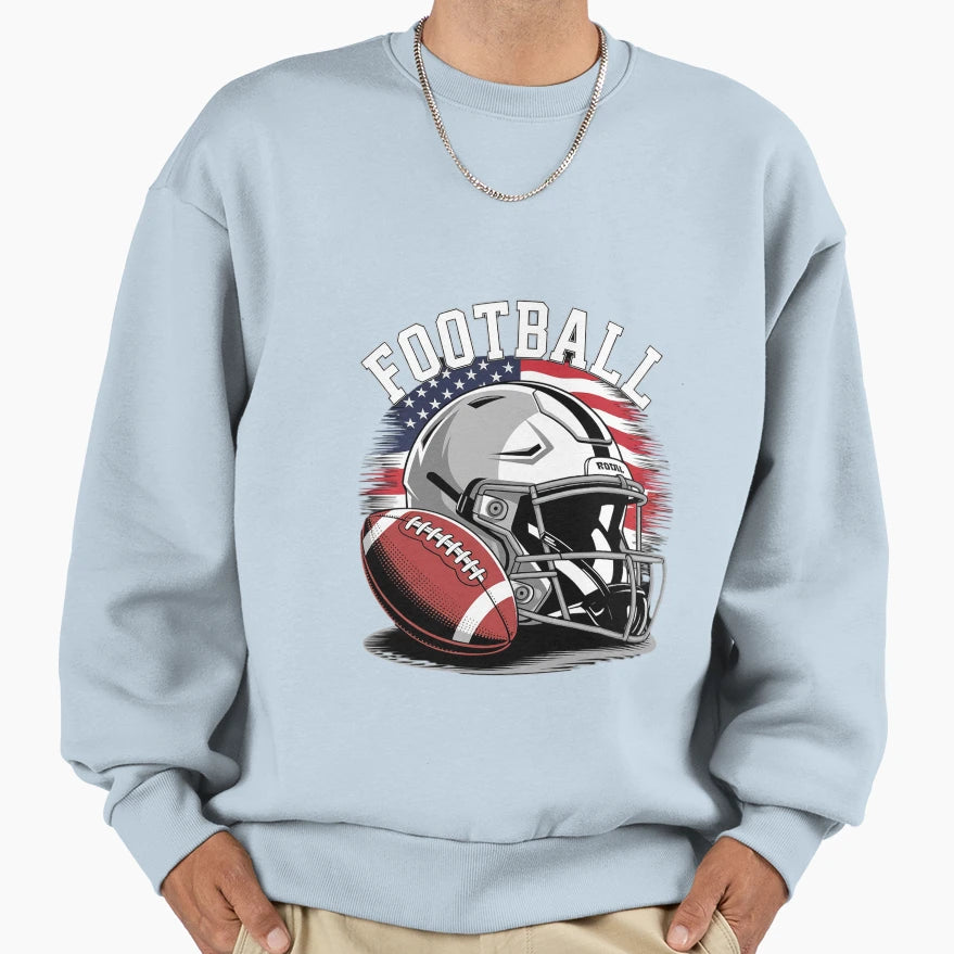 Football 4Th July Usa American Flag Sweatshirt - Graphic Print Men Women - T-Shirt, Sweatshirt, Hoodie