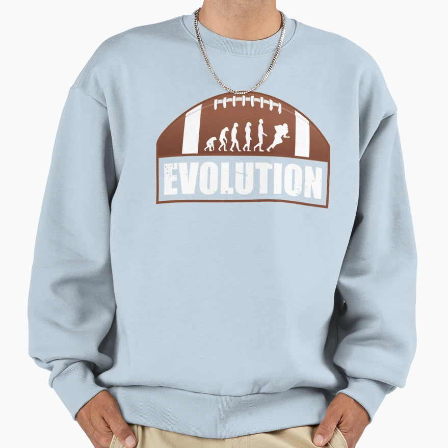 Football Evolution Human Sweatshirt - Trendy Graphic Unisex - T-Shirt, Sweatshirt, Hoodie