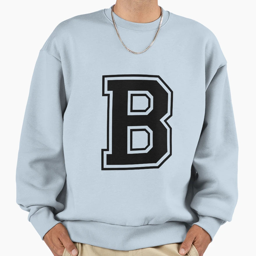 Letter B Sweatshirt - Unique Graphic for Adults - T-Shirt, Sweatshirt, Hoodie