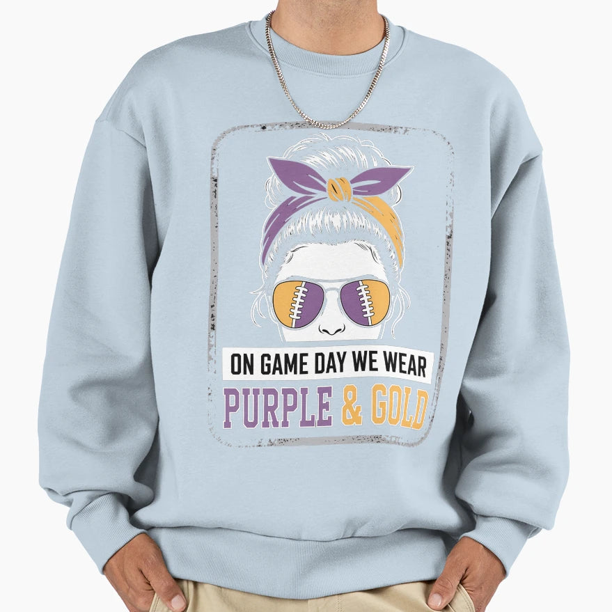 Football Game Day Sweatshirt - Aesthetic Graphic Men Women - T-Shirt, Sweatshirt, Hoodie