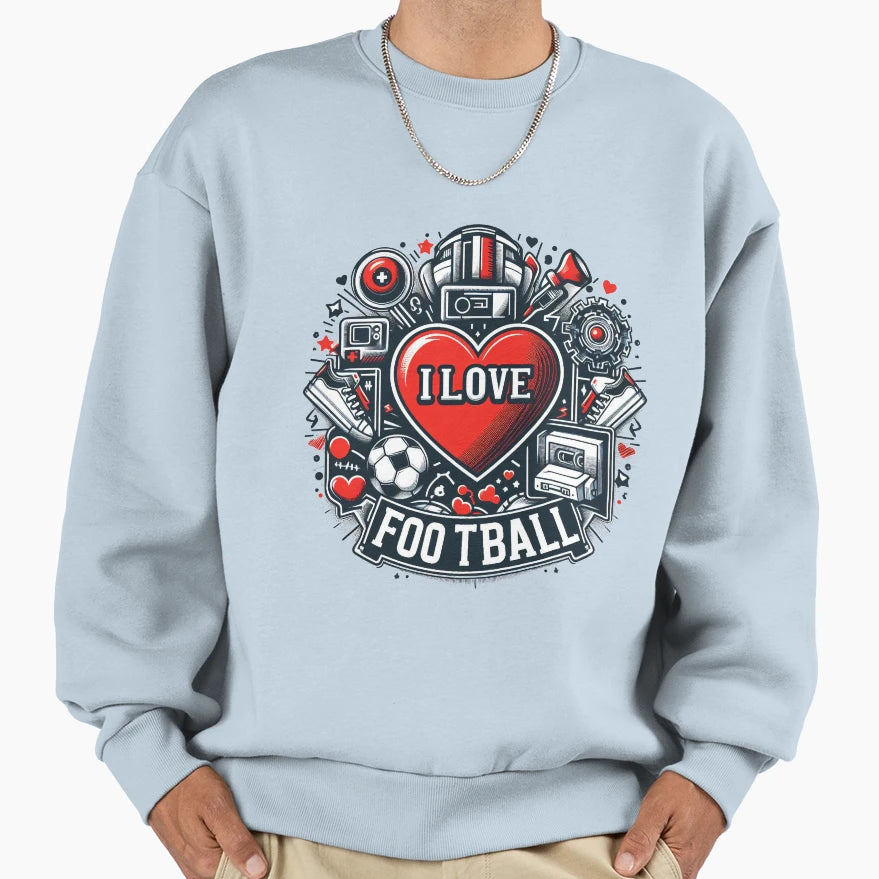Love Game Football Inspired Sweatshirt - Minimalist Print Unisex - T-Shirt, Sweatshirt, Hoodie