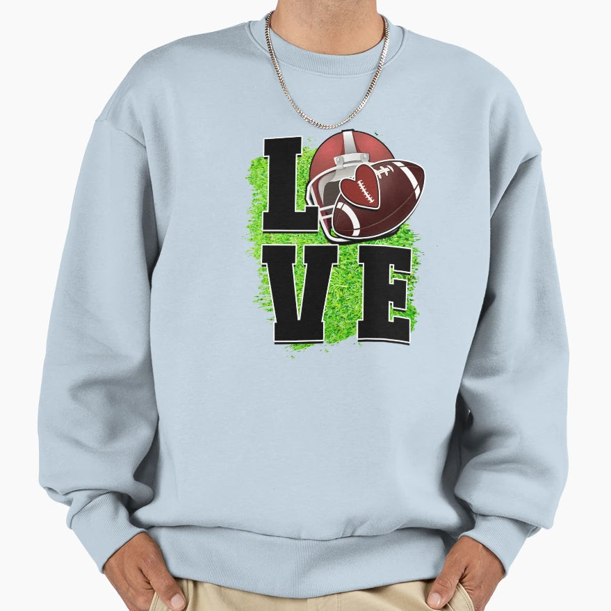 Love Football Day Sweatshirt - Custom Art Print for Adults - T-Shirt, Sweatshirt, Hoodie