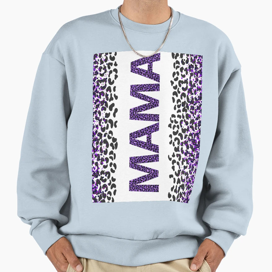 Mama Is Halfway Between Purple Sweatshirt - Trendy Graphic for Adults - T-Shirt, Sweatshirt, Hoodie