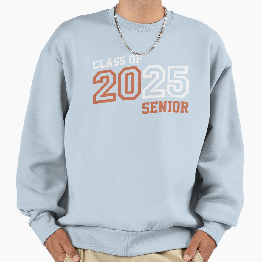 Back To School Senior 2025 Sweatshirt - Fun Novelty Design for Adults - T-Shirt, Sweatshirt, Hoodie