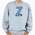 Z Blue Marble Alphabet Letter Sweatshirt - Custom Art Print for Adults - T-Shirt, Sweatshirt, Hoodie