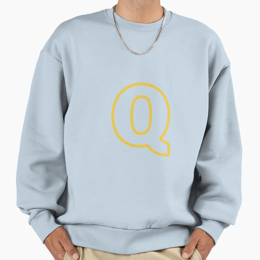 Stylish Golden Alphabet To Zee Sweatshirt - Trendy Graphic for Adults - T-Shirt, Sweatshirt, Hoodie