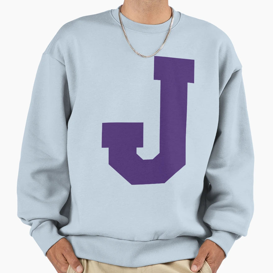 Alphabet Purple J Sports Letter J Sweatshirt - Unique Graphic Men Women - T-Shirt, Sweatshirt, Hoodie