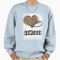 Game Day Leopard Heart Football Lovers Sweatshirt - Trendy Graphic Unisex - T-Shirt, Sweatshirt, Hoodie