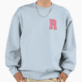 R Bubblegum Glitter Varsity Sweatshirt - Casual Everyday Wear Men Women - T-Shirt, Sweatshirt, Hoodie
