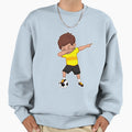 Dabbing Soccer Player Yellow Sweatshirt - Casual Everyday Wear Men Women - T-Shirt, Sweatshirt, Hoodie